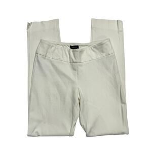 Pure Amici Pull on Pointe Pants Size S White Straight Leg Stretch Tummy Control